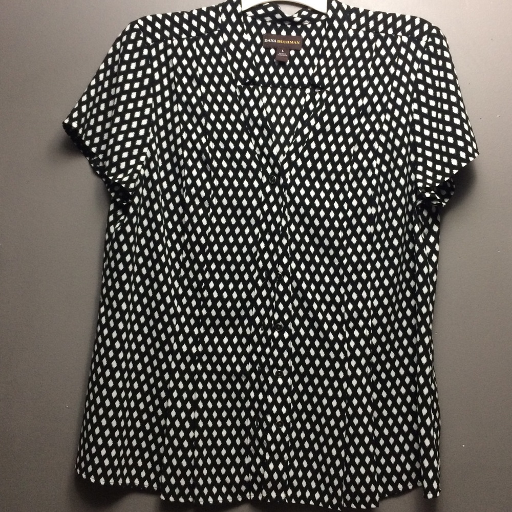 Black and white blouse